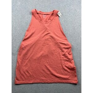 Pink Victoria's Secret Twist Back Muscle Tank Top Coral Orange Large NWT